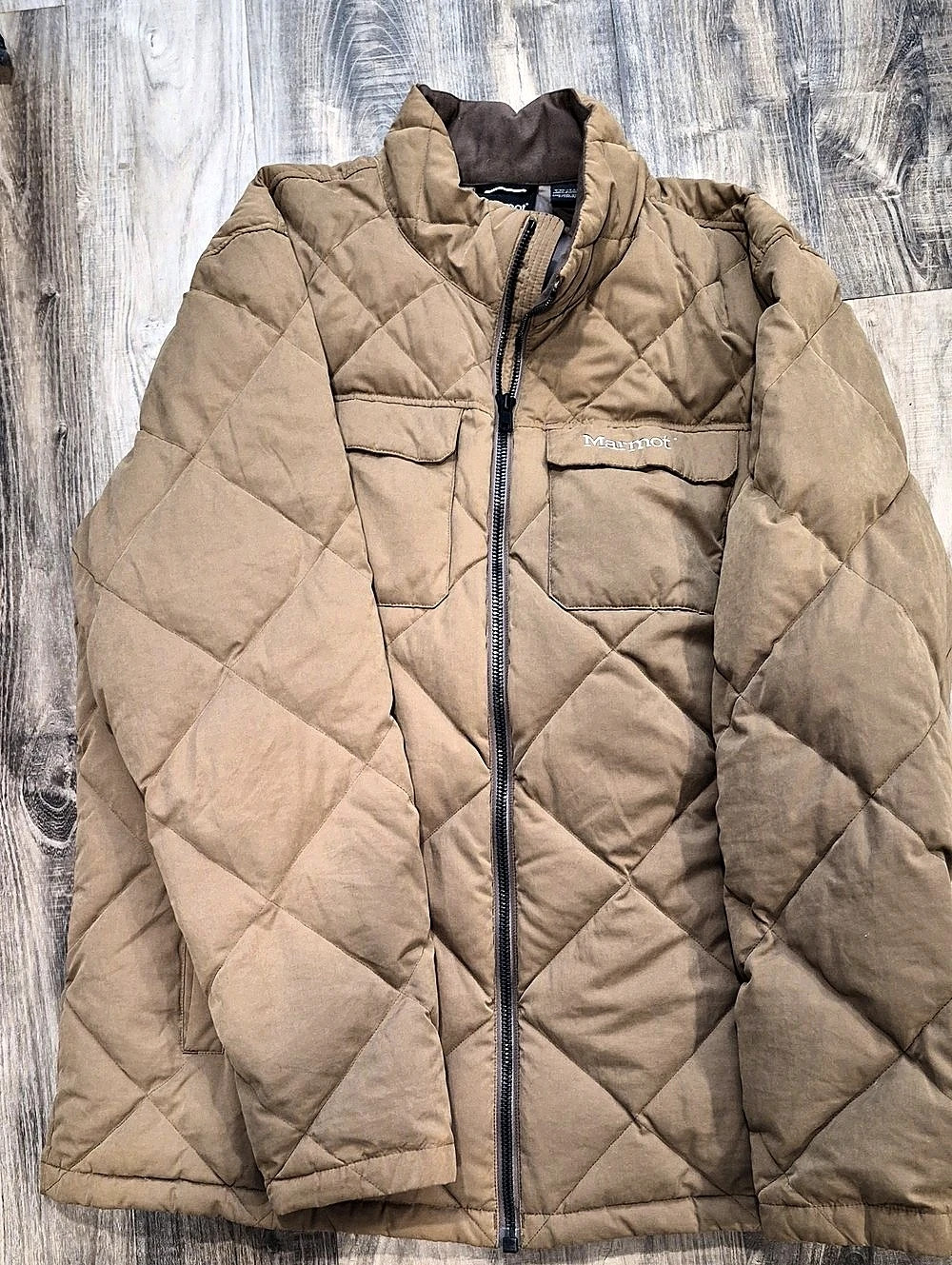 Marmot 600 Fill Down Puffer Jacket Brown Size XL